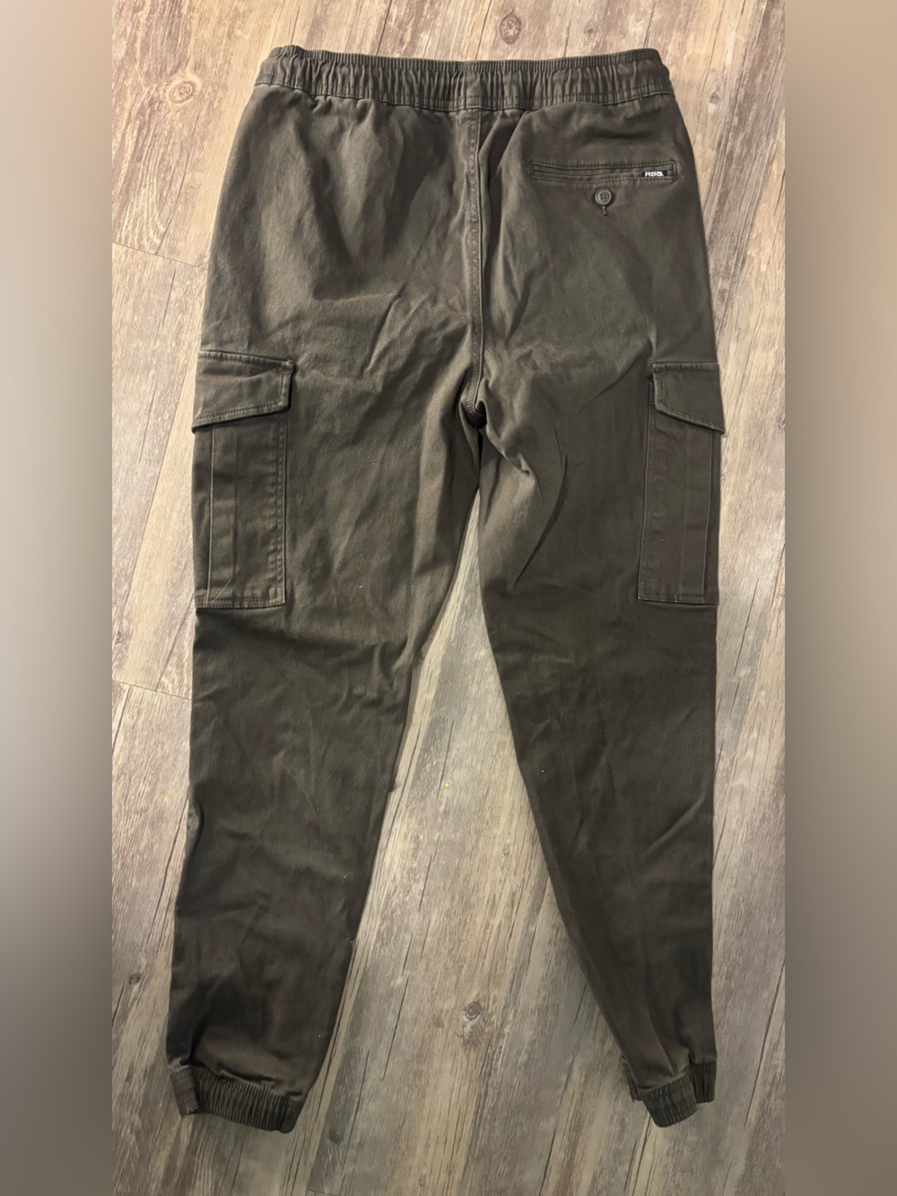 RSQ Men's Black Cargo Pants with Side Utility Pockets